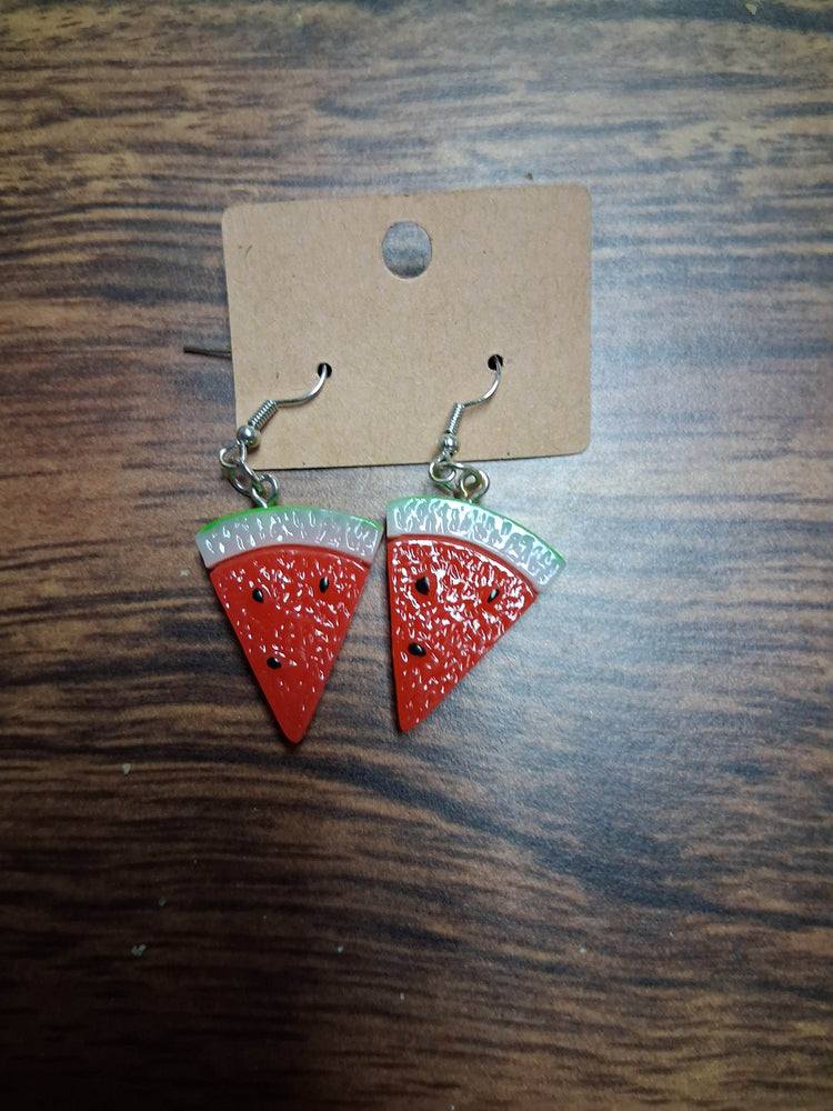 Watermelon Slice Earrings - SnazzySlothJewelers