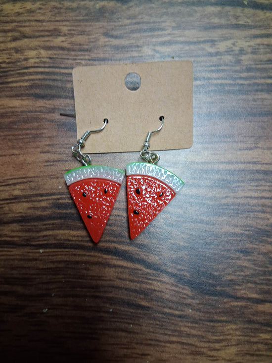 Watermelon Slice Earrings - SnazzySlothJewelers 