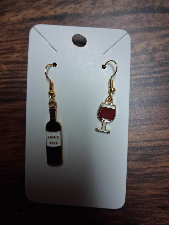 Wine Lover Earrings - SnazzySlothJewelers 