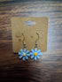 Blue Daisy Earrings - SnazzySlothJewelers 